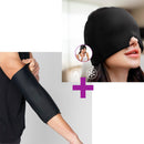 Pack Almohadilla de gel para rodillas codos Y Gorro de gel para el tratamiento de dolor